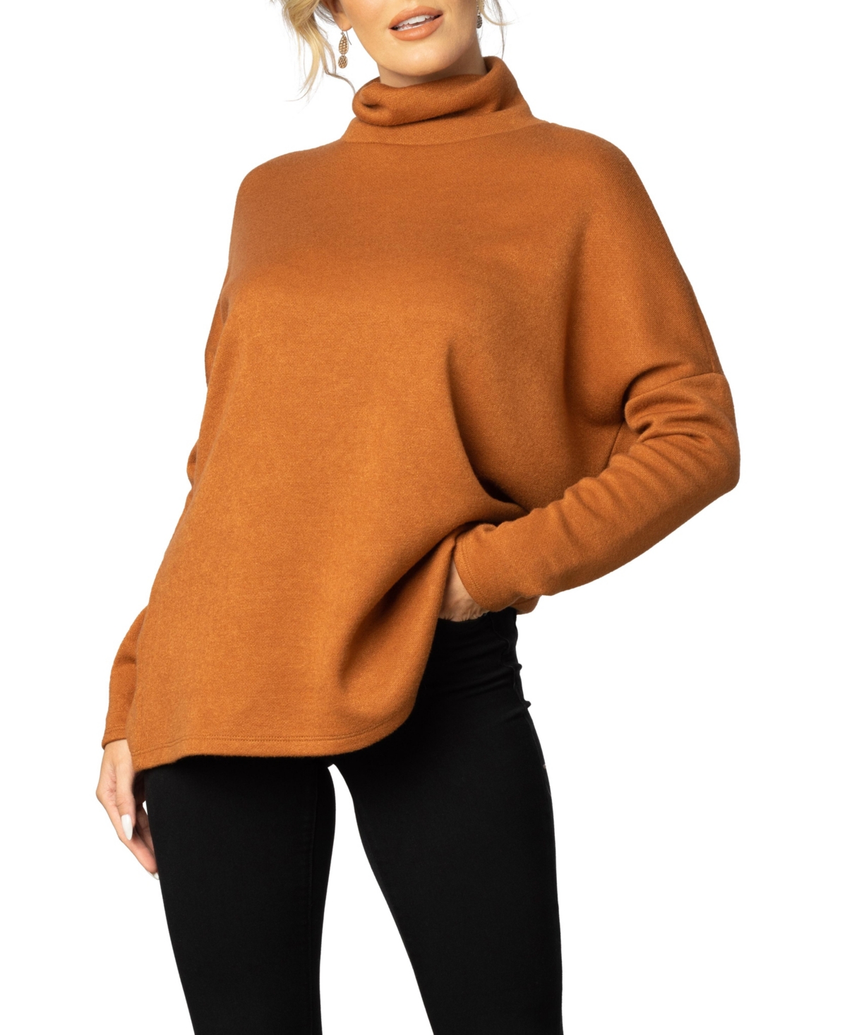 Women's Paris Turtleneck Tunic Sweater - Oatmeal