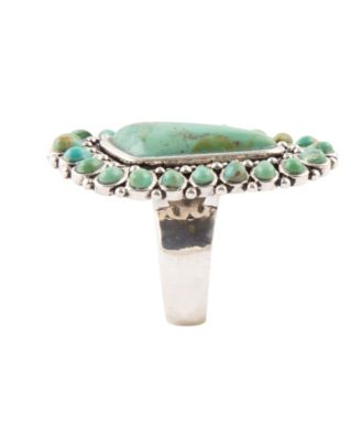 Sedona Genuine Turquoise Abstract Band Ring