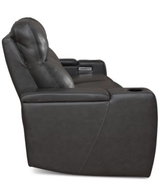 Greymel 84" Zero Gravity Leather Sofa with Power Headrests, Created for Macy's