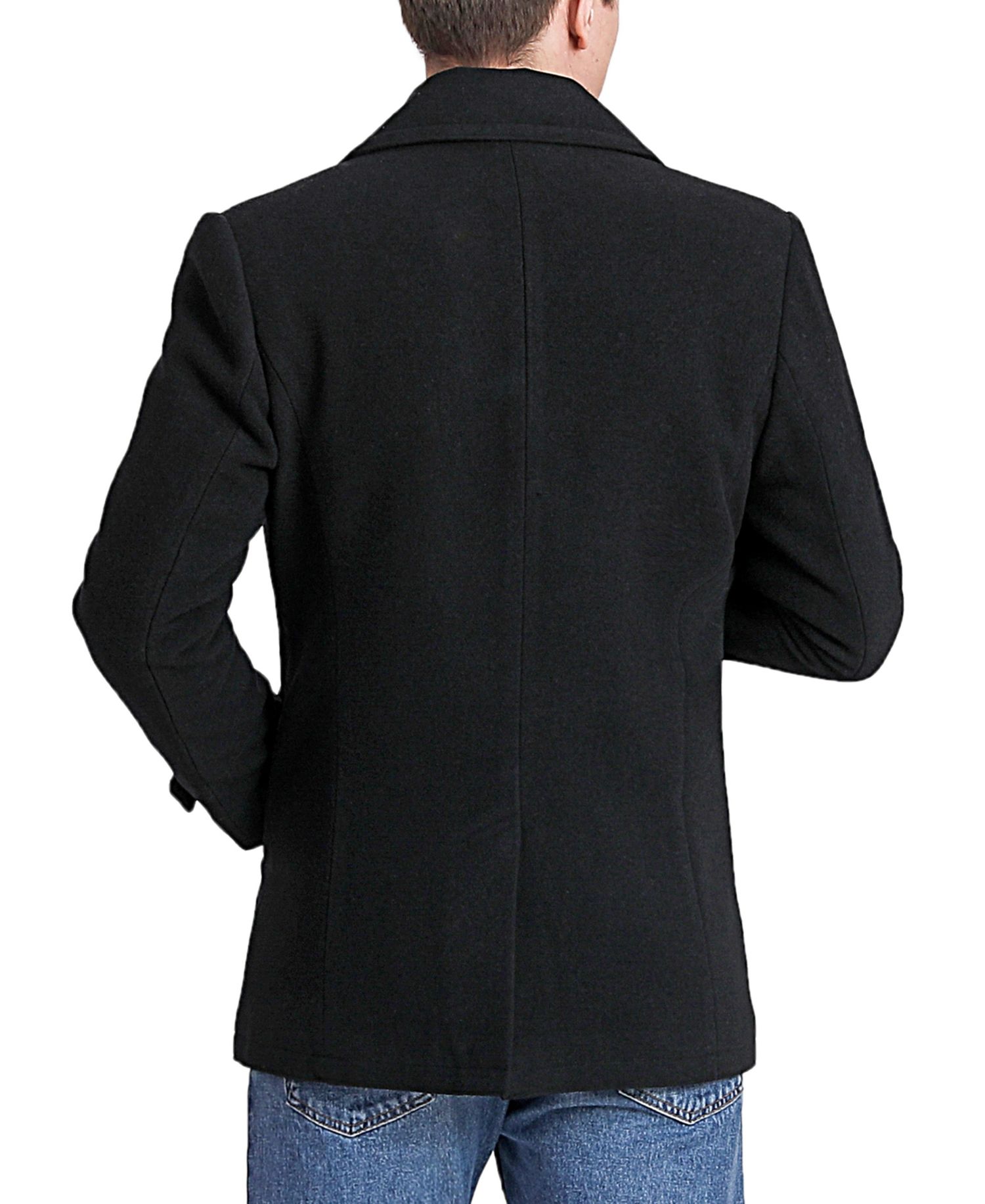 Men Wool Blend Pea Coat
