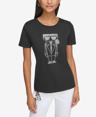 KARL LAGERFELD PARIS - Women's Embellished Karl Emoji T-Shirt