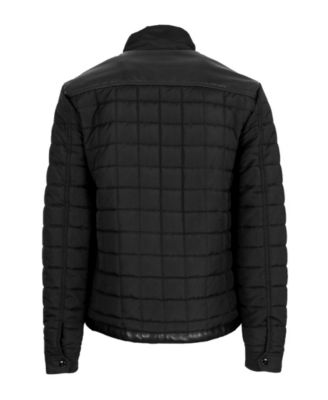 Men's Lightweight Quilted Jacket with Synthetic Trim Design
