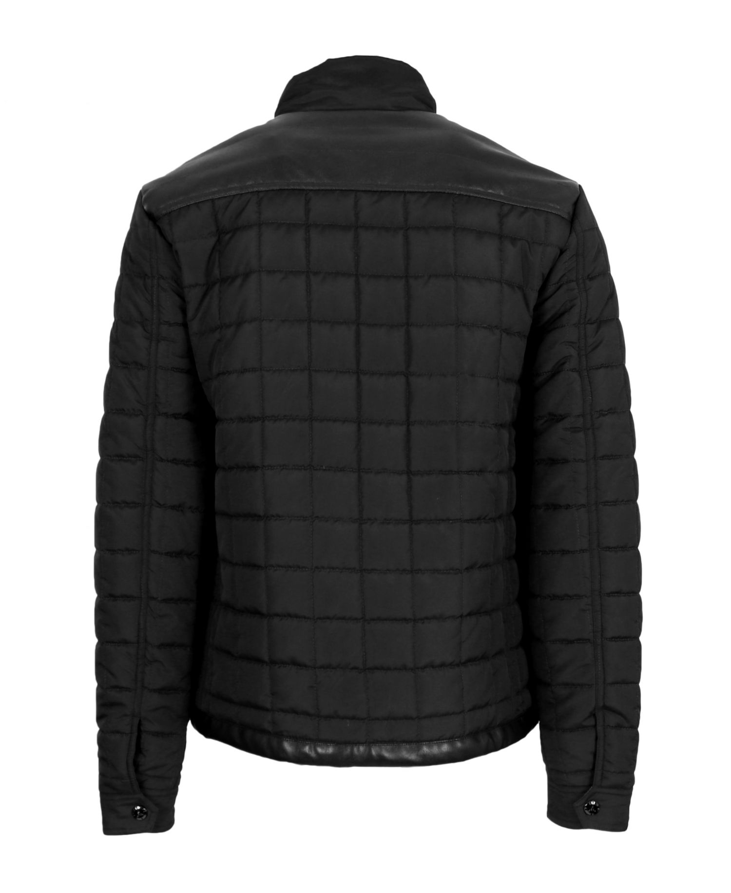Men's Lightweight Quilted Jacket with Synthetic Trim Design