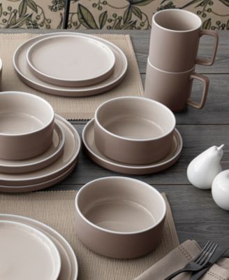 ColorTrio Stax 16 Piece Dinnerware Set, Service for 4