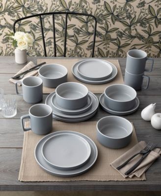 ColorTrio Stax 16 Piece Dinnerware Set, Service for 4