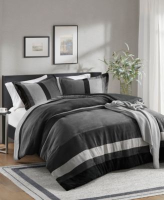 Boulder Stripe Micro Suede 3-Pc. Comforter Set, King/California King