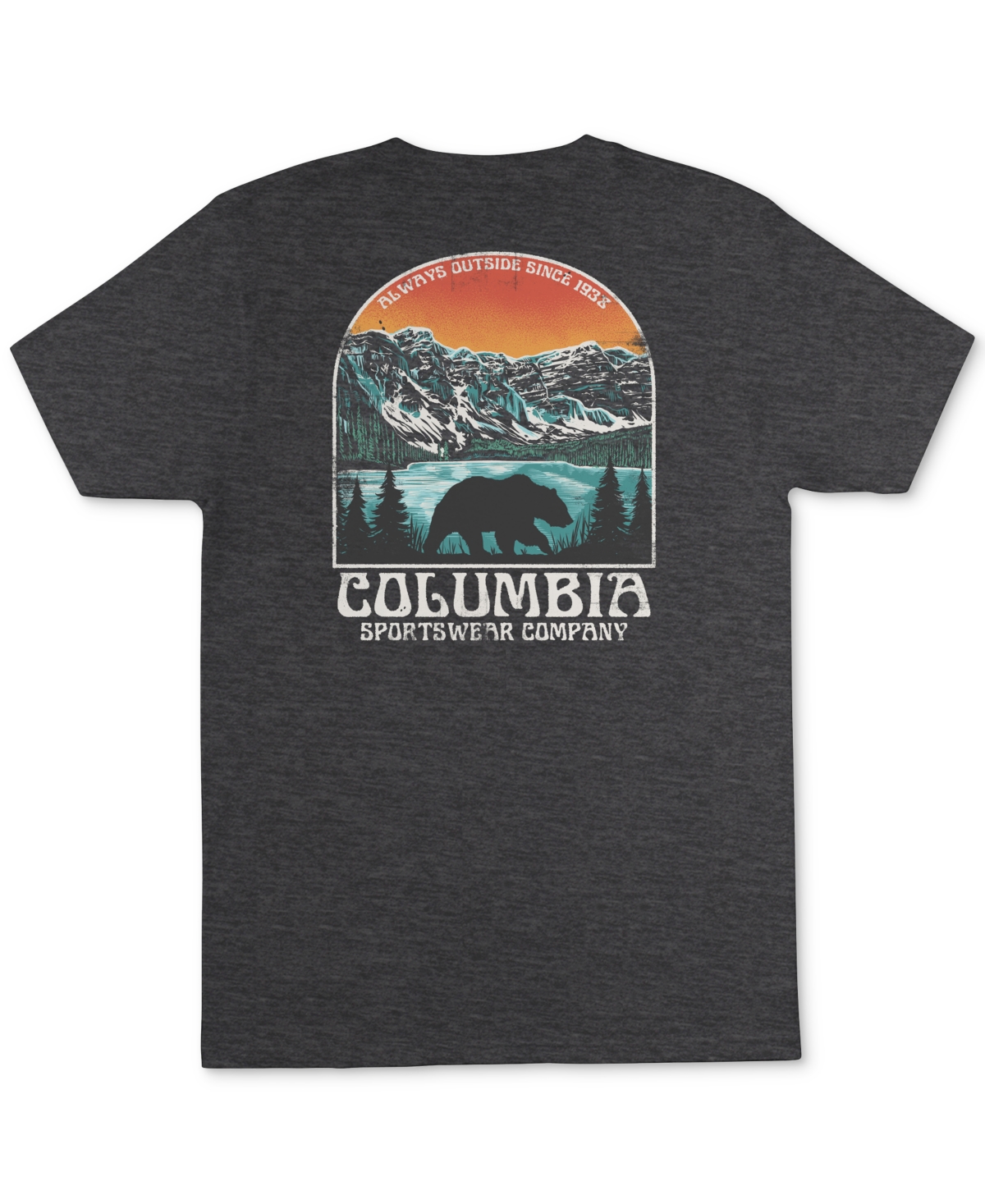 Columbia Men's Commute Landscape Logo Graphic T-shirt In Charcoal Heather