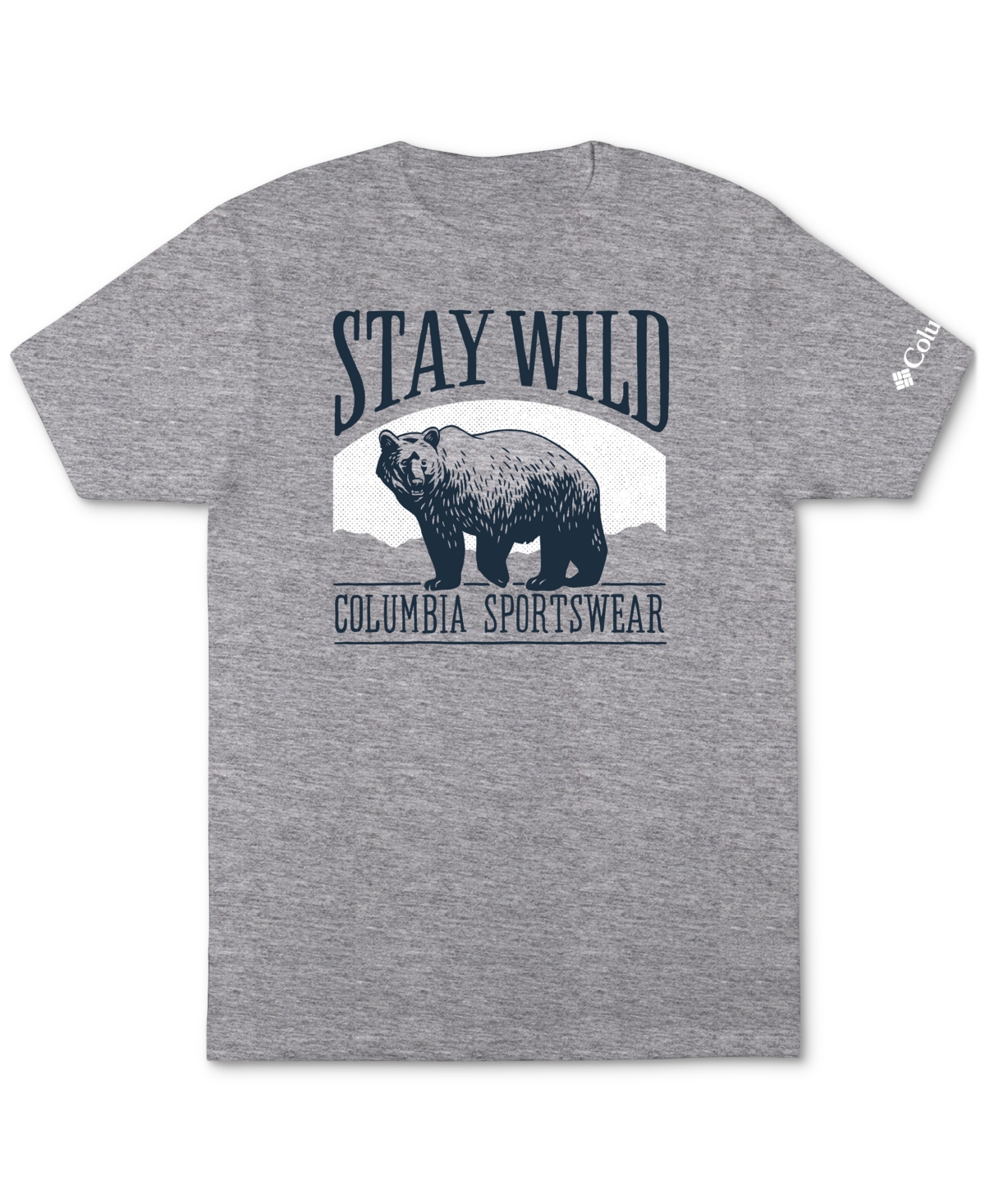 Columbia Men's Oso Stay Wild Logo Graphic T-shirt In Grey Heather