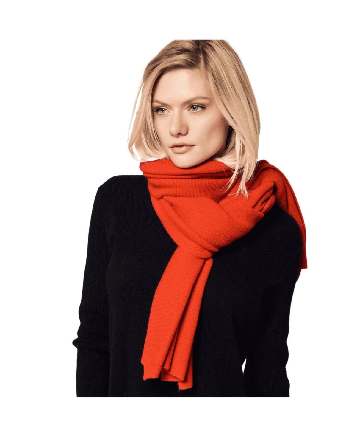 Bellemere Women's Classic Sharp Print Cashmere Scarf - Red