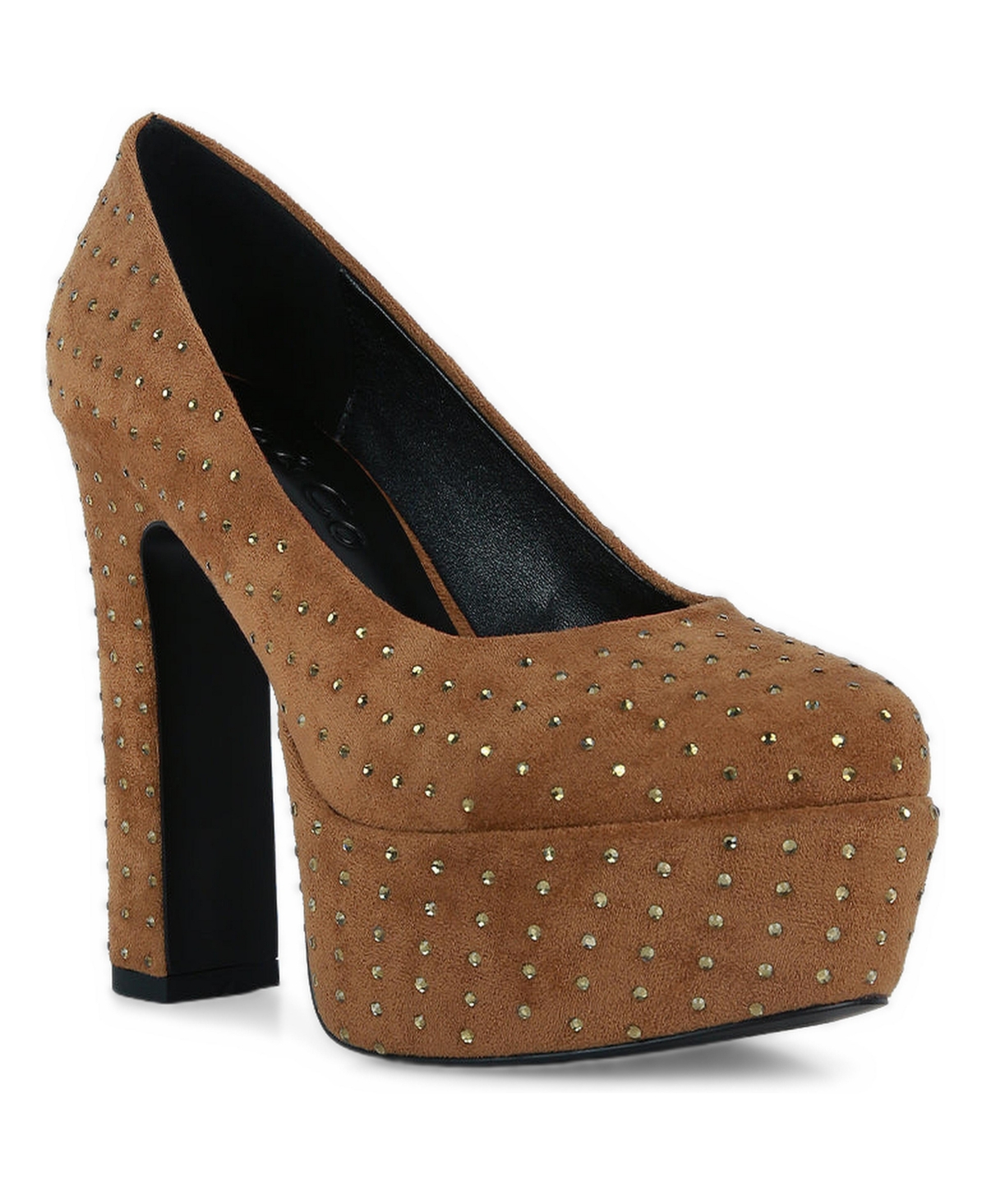 Poppins Womens Glinting Platform High Pumps
