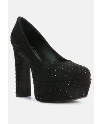 POPPINS Womens Glinting Platform High Pumps