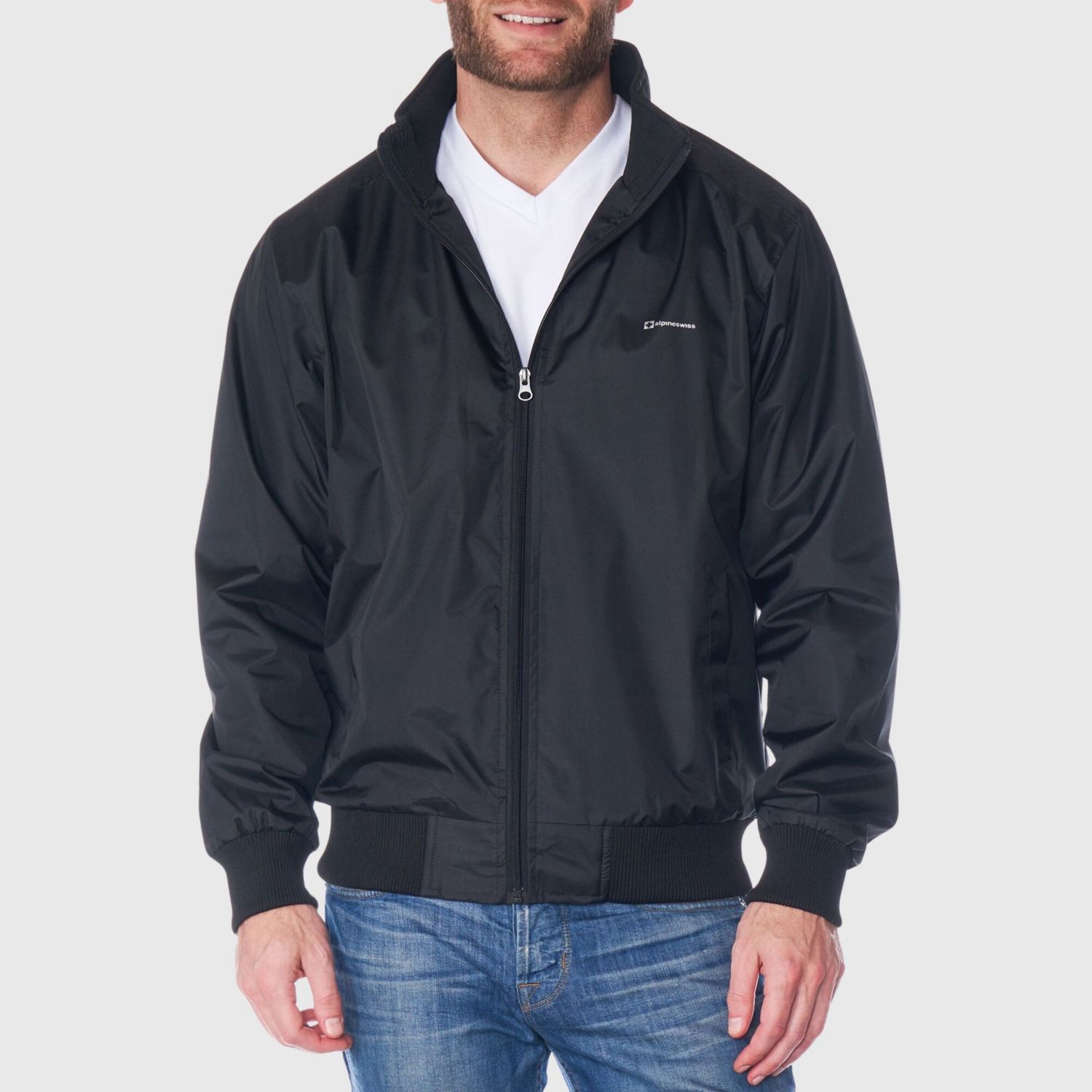 Men's Lightweight Bomber Jacket Casual Windbreaker Varsity Coat
