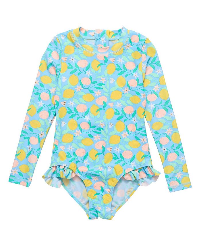 Snapper Rock Toddler, Child Girls Lemon Drops LS Surf Suit - Macy's
