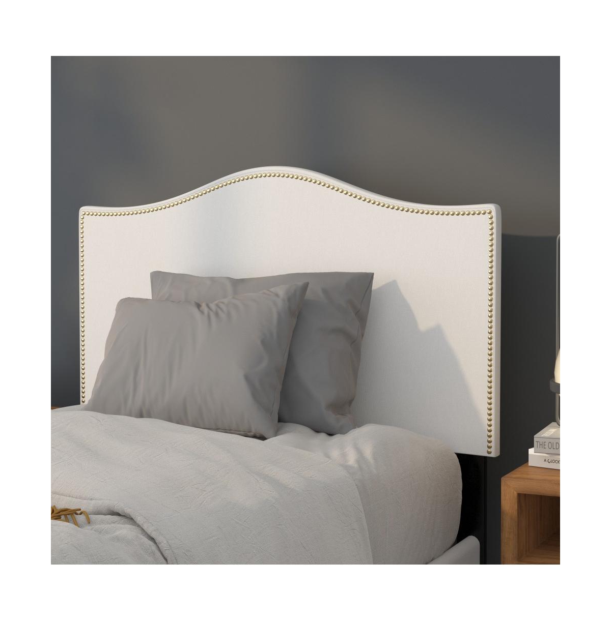 Arched Twin Headboard With Accent Nail Trim