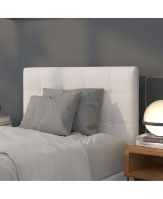 Button Tufted Adjustable Height Upholstered Headboard