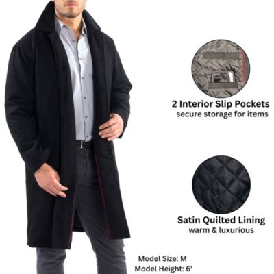 Альпийский швейцарец Alpine Swiss Mens Zach Мужское пальто из смесовой шерсти и тренч длиной до колен x2013, которые можно носить поверх костюмов или свитеров.