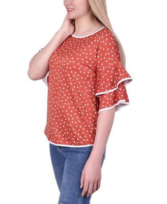 Petite Elbow Sleeve Double Sleeve Top