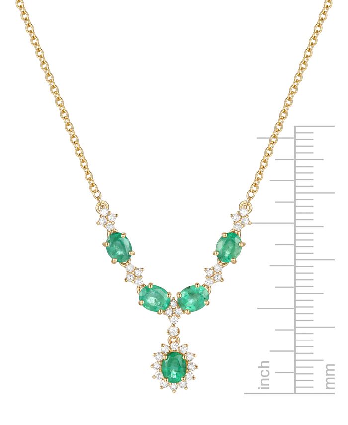 Macys emerald necklace shop