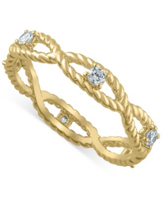 Macy's - IGI Certified Diamond Braided Rope Band (1/4 ct. t.w.) in 14k Gold