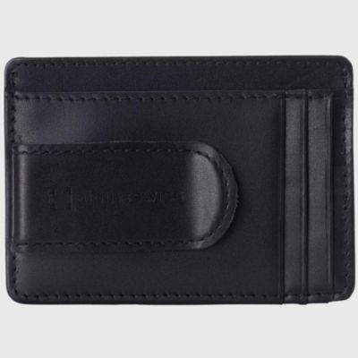 Mens RFID Money Clip Leather Minimalist Wallet Card Case ID Window