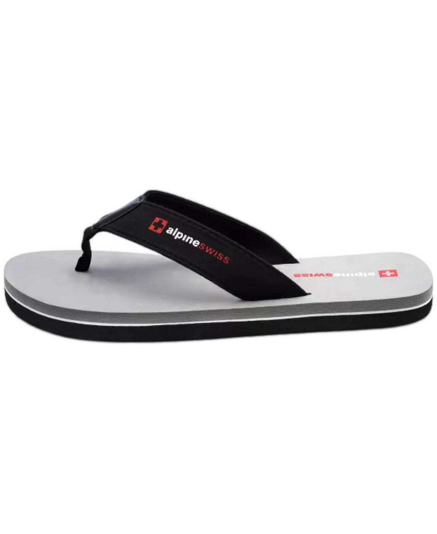 Мужские сандалии Alpine Swiss Flip Flops Lightweight Thong Sandals Beach Slides EVA Sole for Comfort Durable Flip Flops for Men Casual Wear Pool Outdoor Sandal, цвет: Серый — фото 2