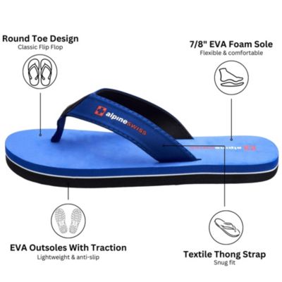 Men's Flip Flops Lightweight Thong Sandals Beach Slides EVA Sole for Comfort Durable Flip Flops for Men Casual Wear Pool Outdoor Sandal