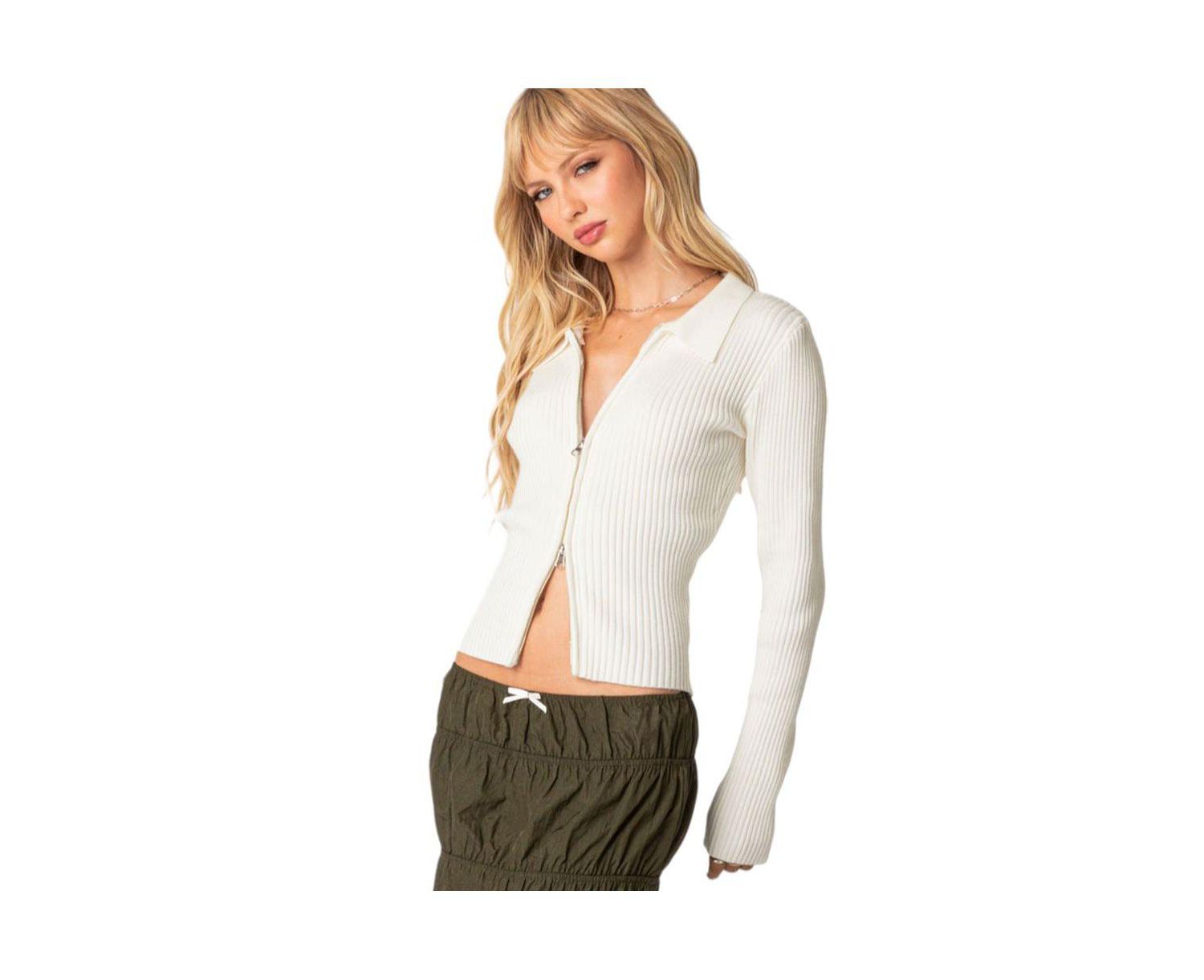 Women's Cora knitted zip up cardigan