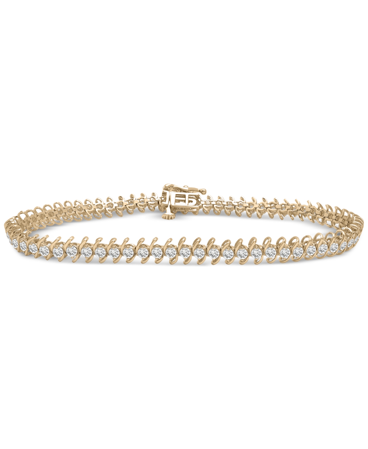 Macy's Diamond Link Tennis Bracelet (2 Ct. T.w.) In 10k Gold, Created For  In Yellow Gold