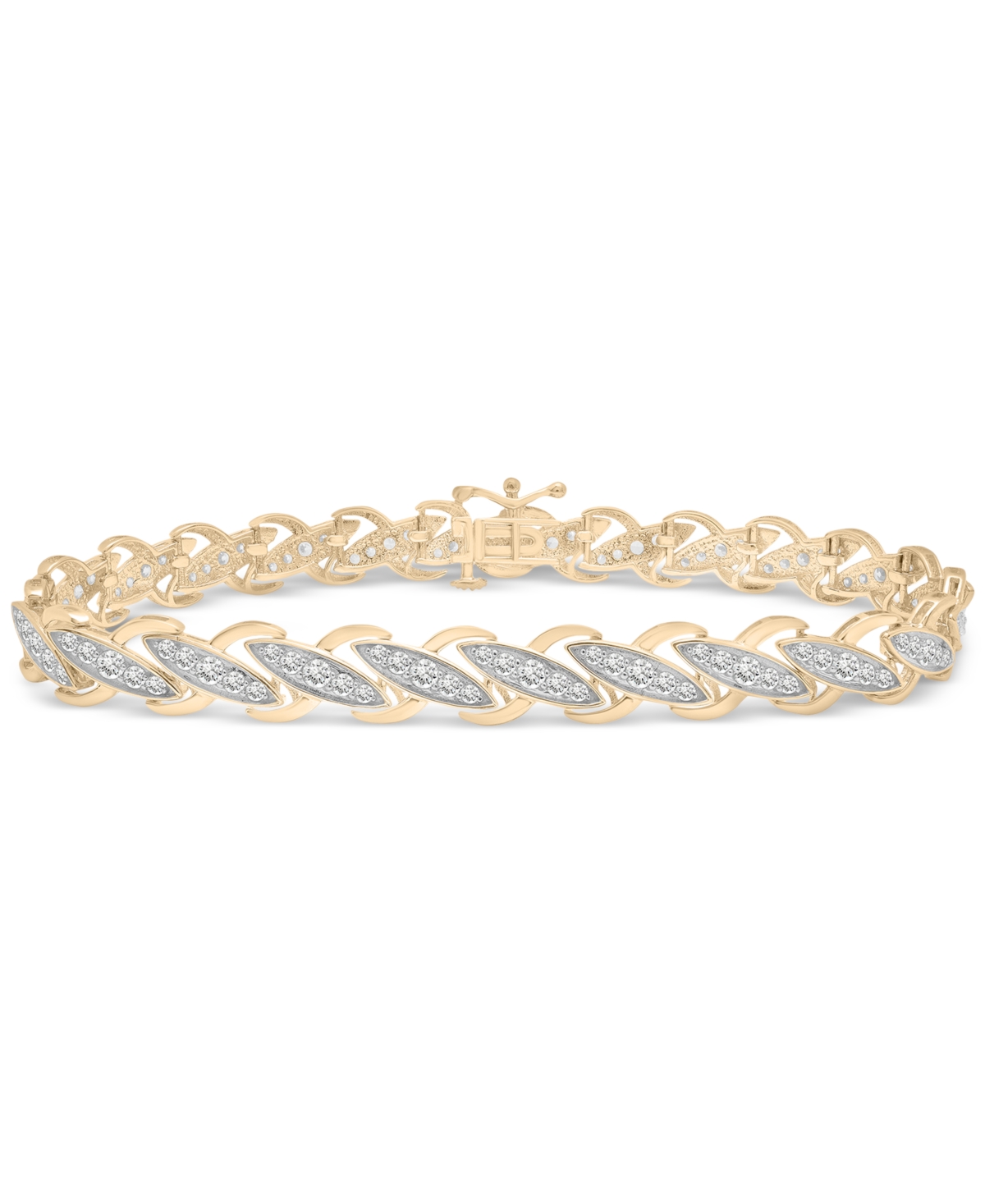 Macy's Diamond Diagonal Tennis Bracelet (2 Ct. T.w.) In 10k Gold, Created For  In Yellow Gold