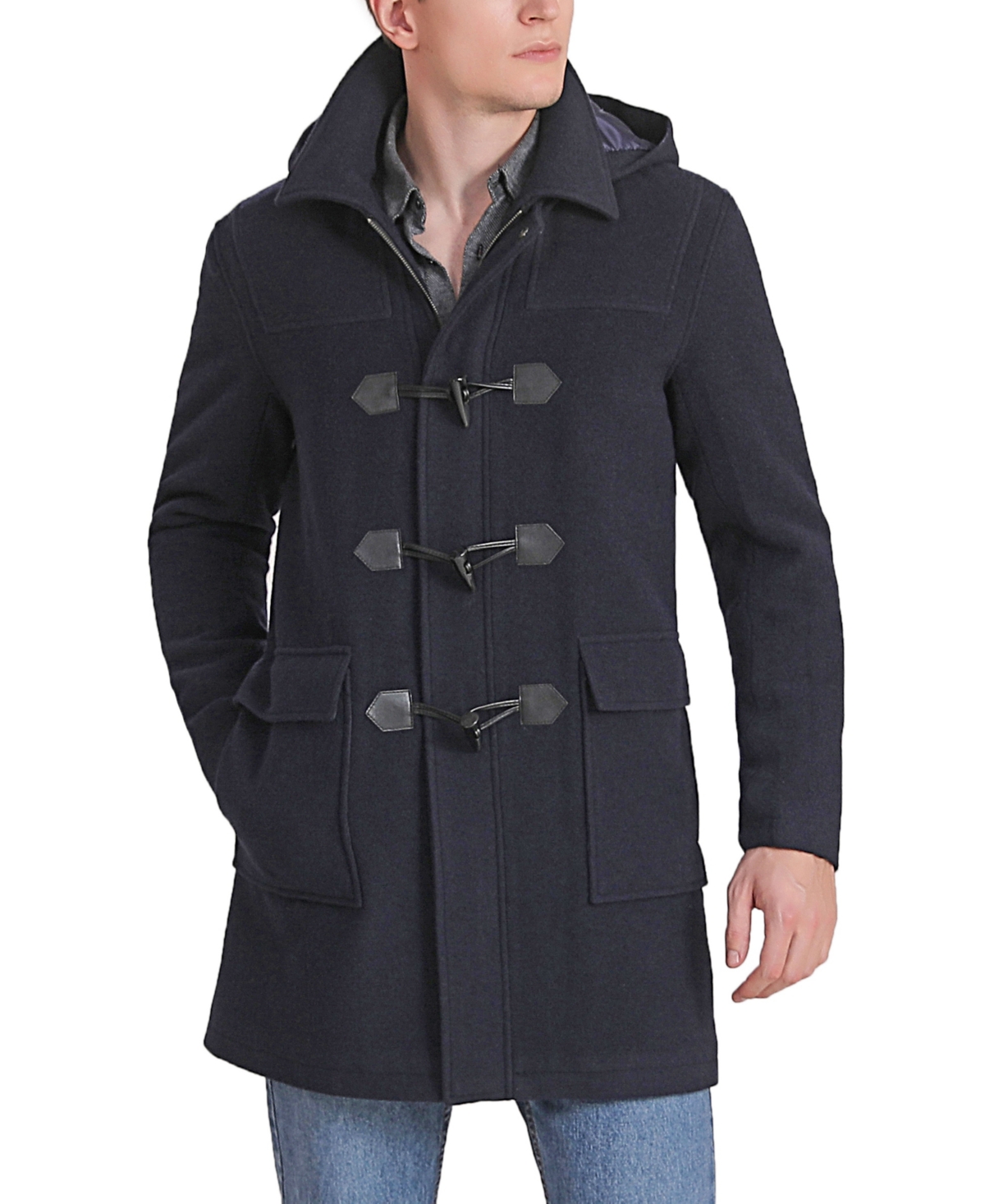 Landing Leathers Men Mason Wool Blend Duffle Toggle Coat