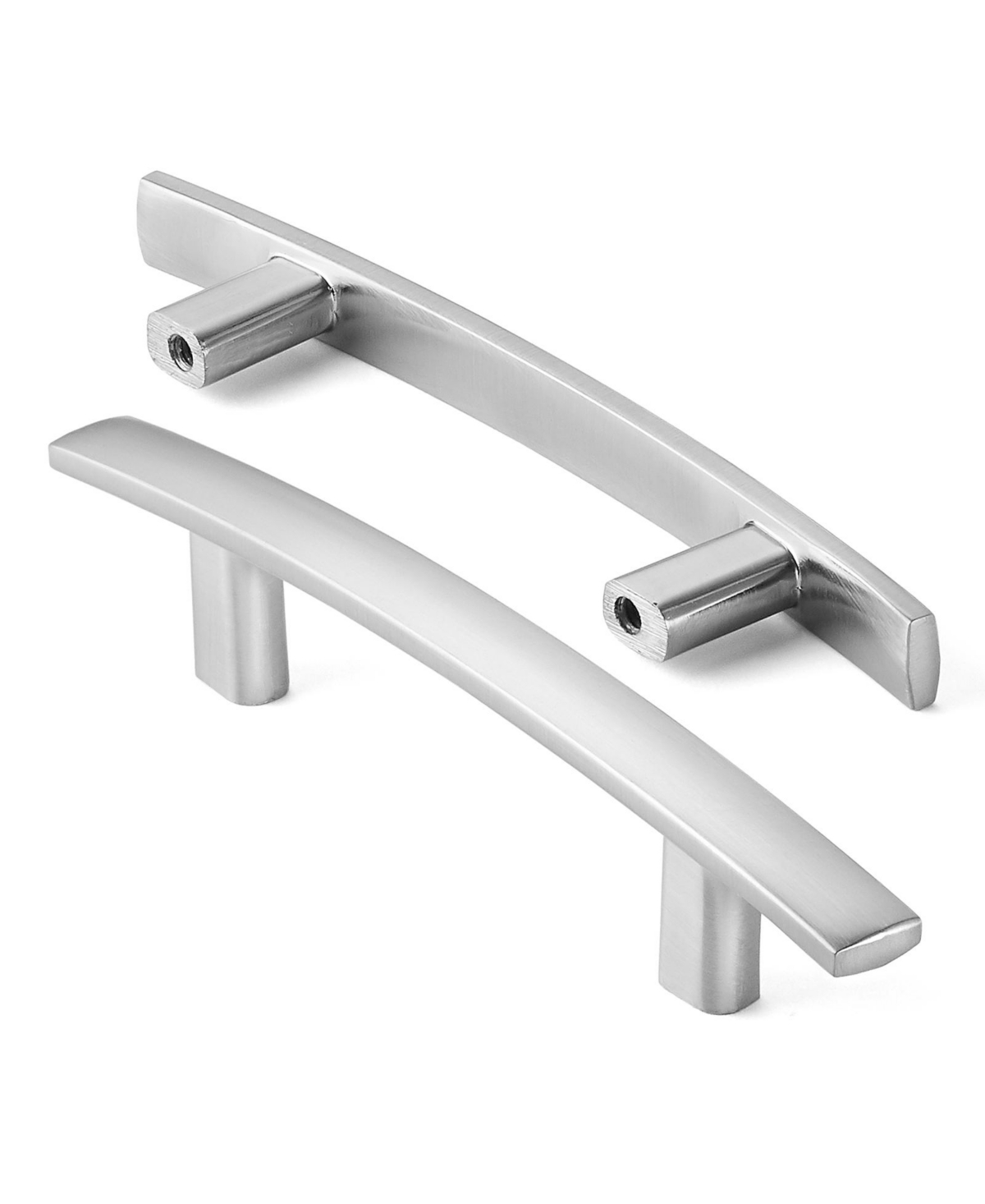 Cauldham 25 Pack Solid Kitchen Cabinet Arch Pulls Handles (3