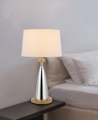 31" Height Metal Table Lamp with Wood Accents