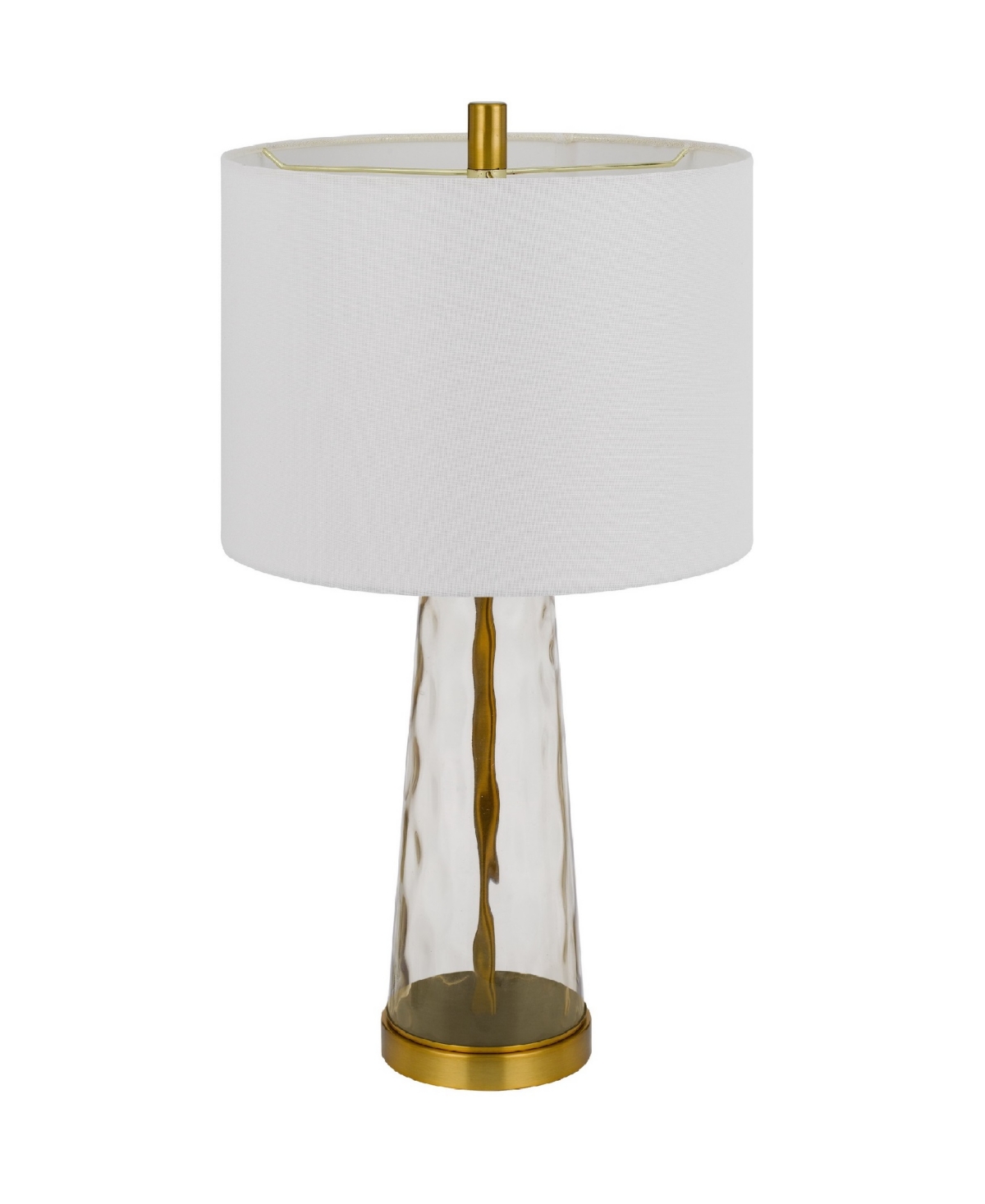Cal Lighting 26" Height Metal And Glass Table Lamp Set In Antique Brass,glass