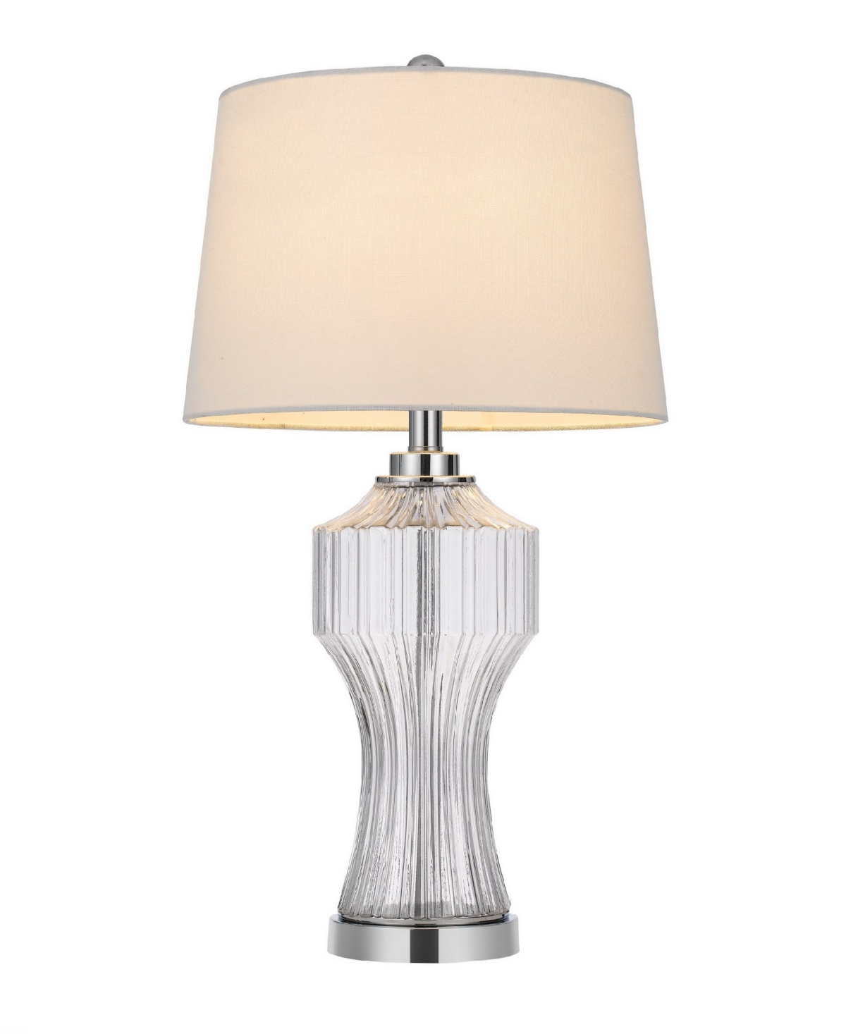 Shop Cal Lighting 26" Height Table Lamp In Clear Glass