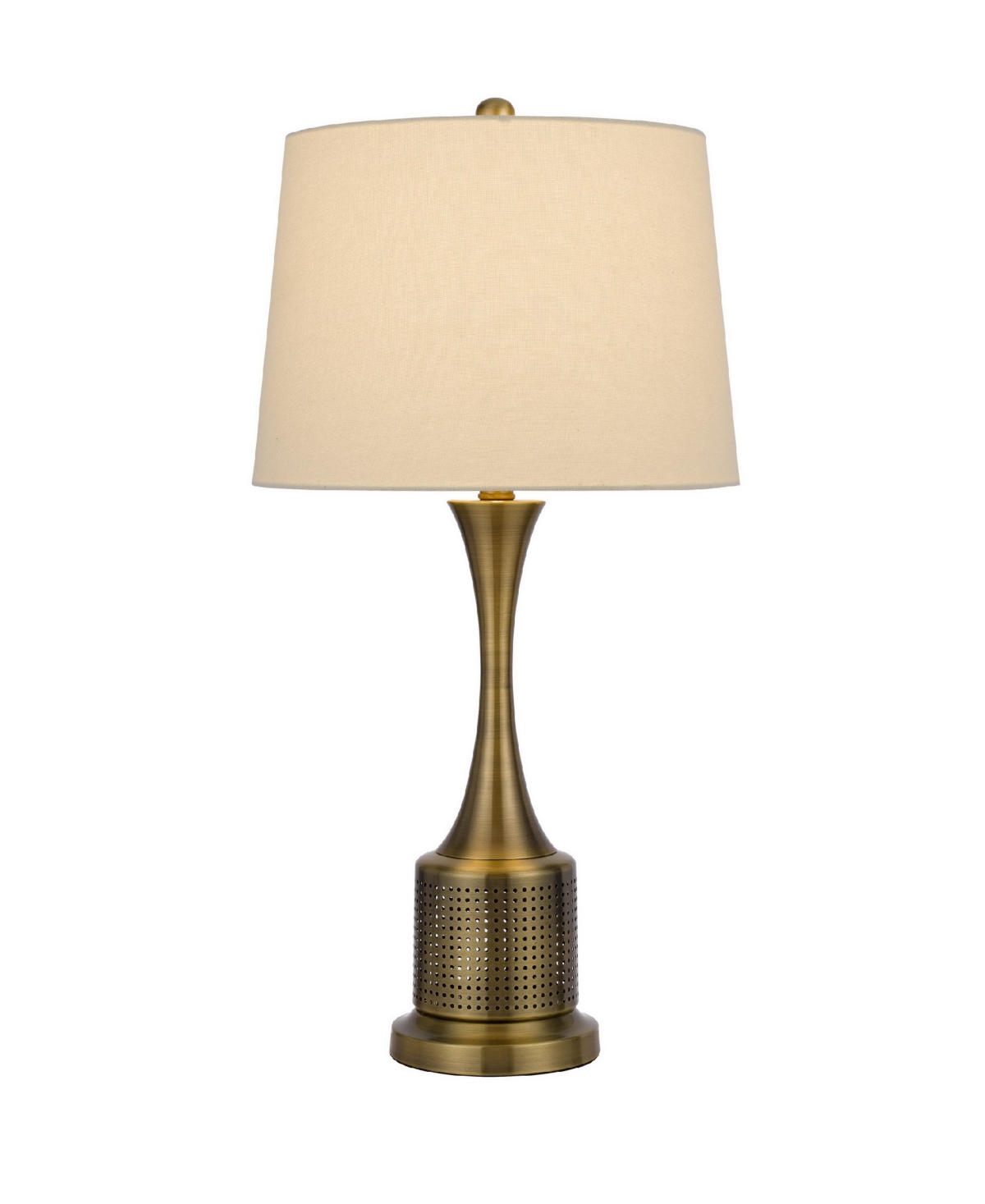 Shop Cal Lighting 27.5" Height Metal Table Lamp Set In Antique Brass