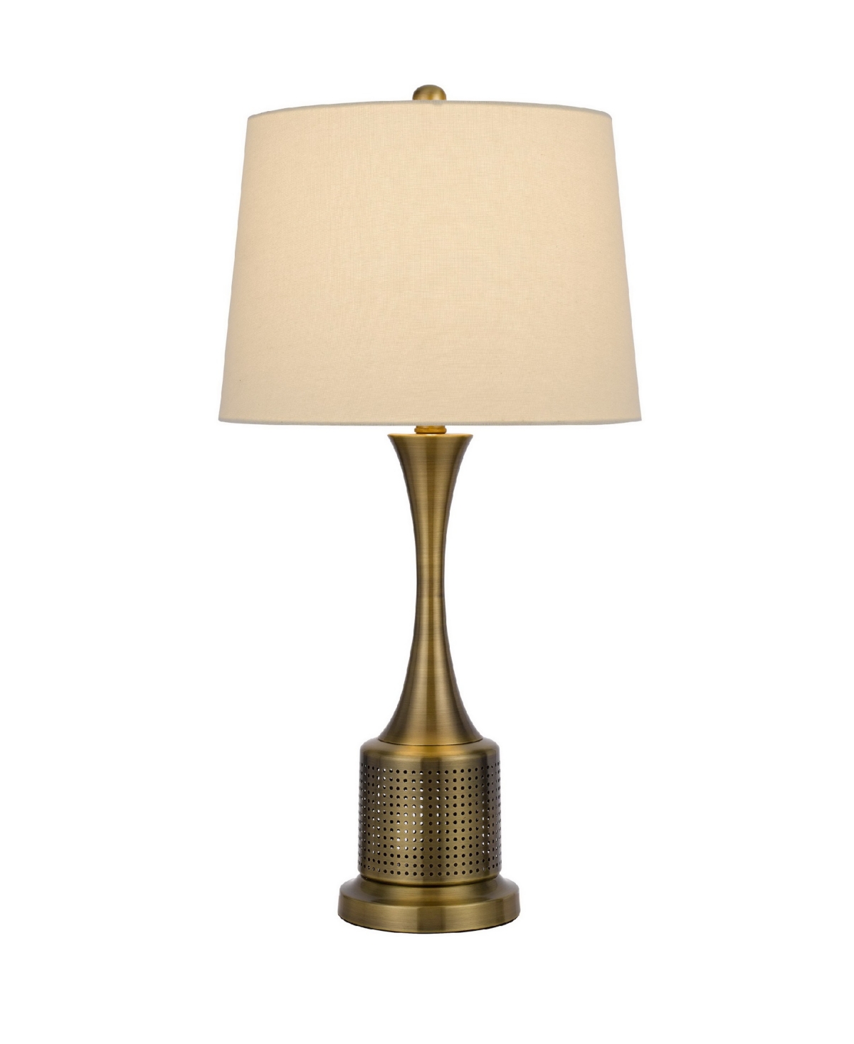 Cal Lighting 27.5" Height Metal Table Lamp Set In Antique Brass