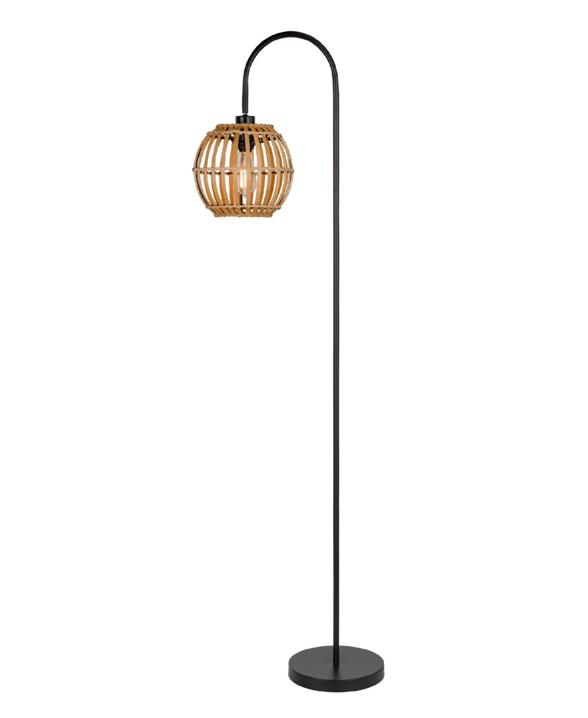 Cal Lighting 62.5" Height Metal Floor Lamp In Black