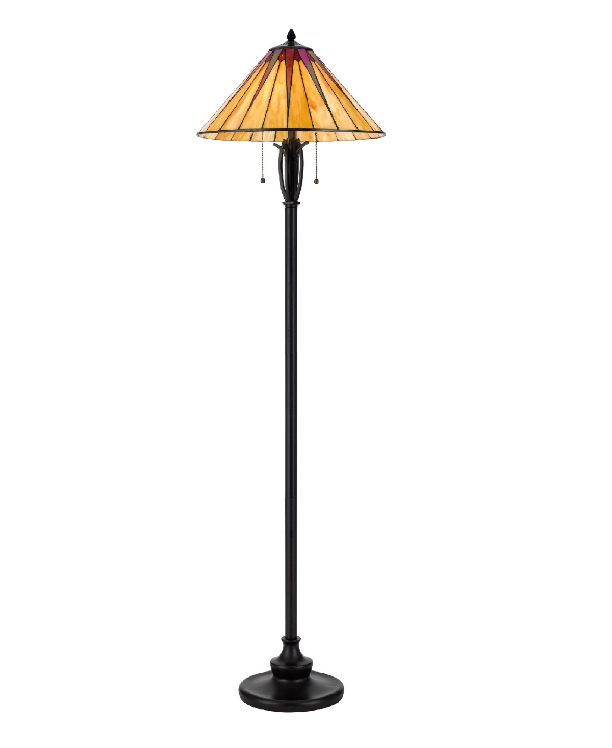 Shop Cal Lighting 61" Height Metal And Resin Floor Lamp In Dark Bronze
