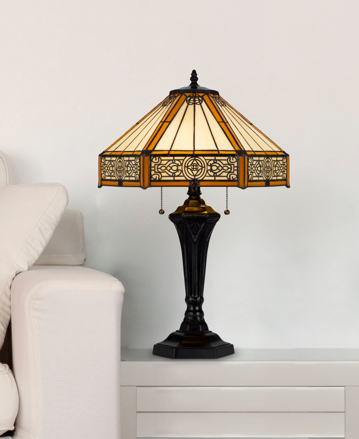 Cal Lighting 24" Height Metal And Resin Table Lamp In Dark Bronze