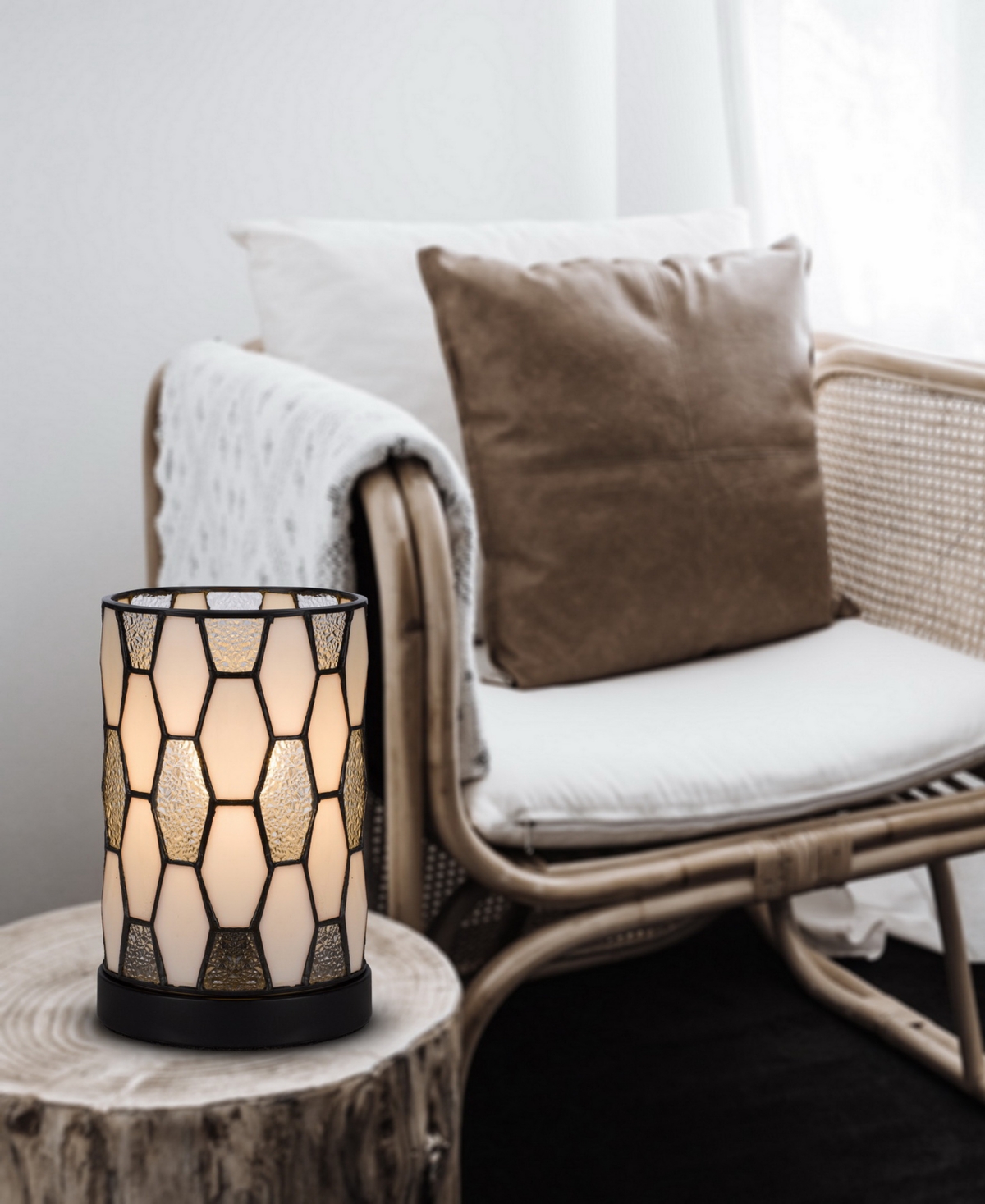 Cal Lighting 9.25" Height Metal And Resin Accent Lamp In Dark Bronze