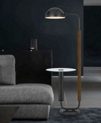 Keyser 63" Height Metal and Glass Floor Lamp
