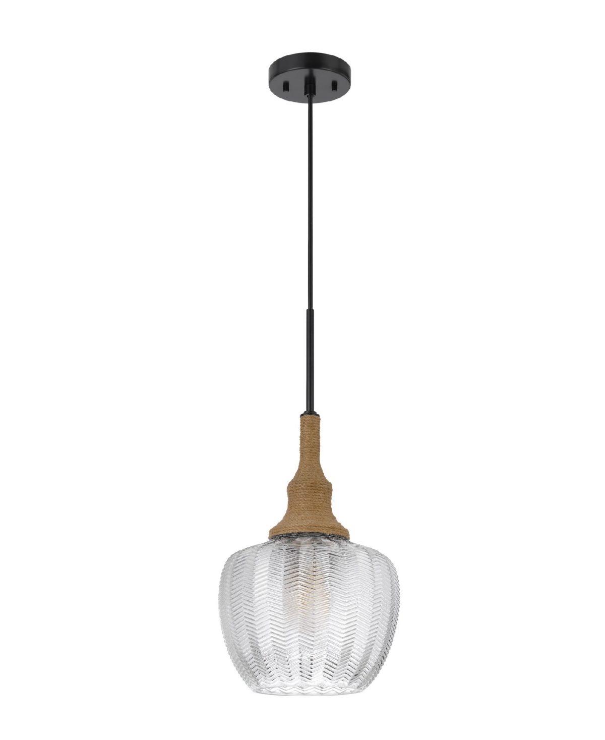 Shop Cal Lighting Monroe 1 Light 21" Height Pendant In Burlap,glass