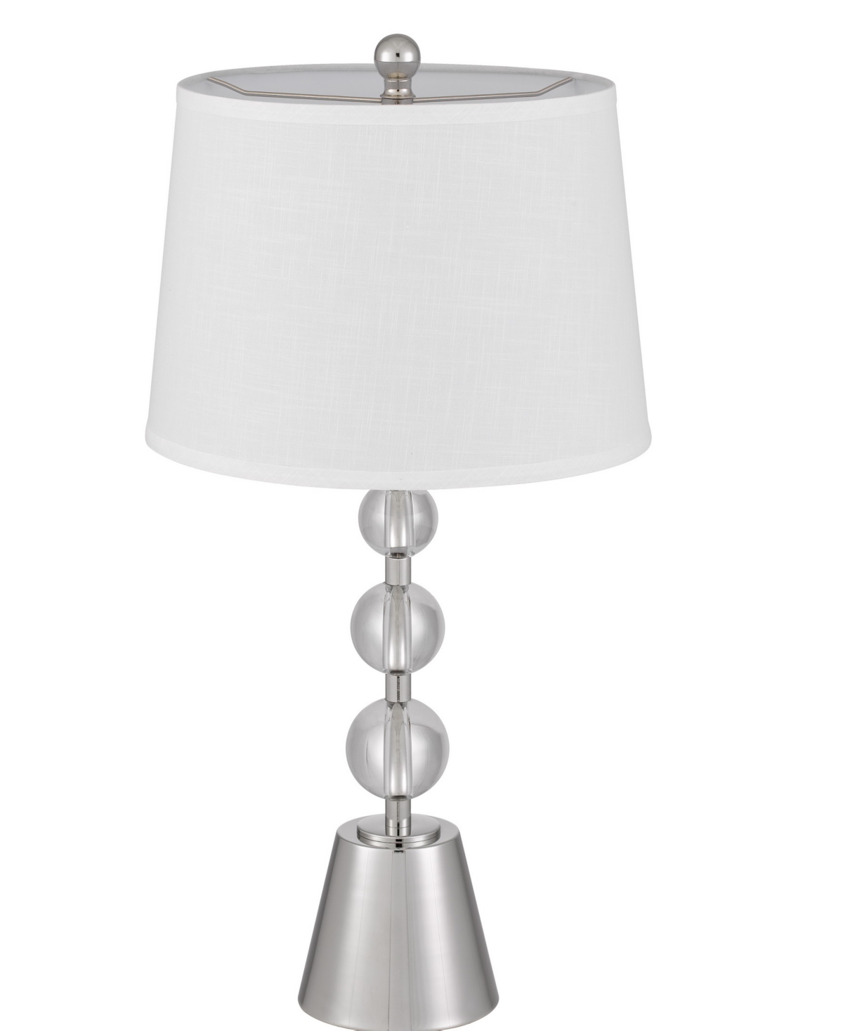 Shop Cal Lighting Amersfoort 28" Height Table Lamp Set In Brushed Steel,crystal