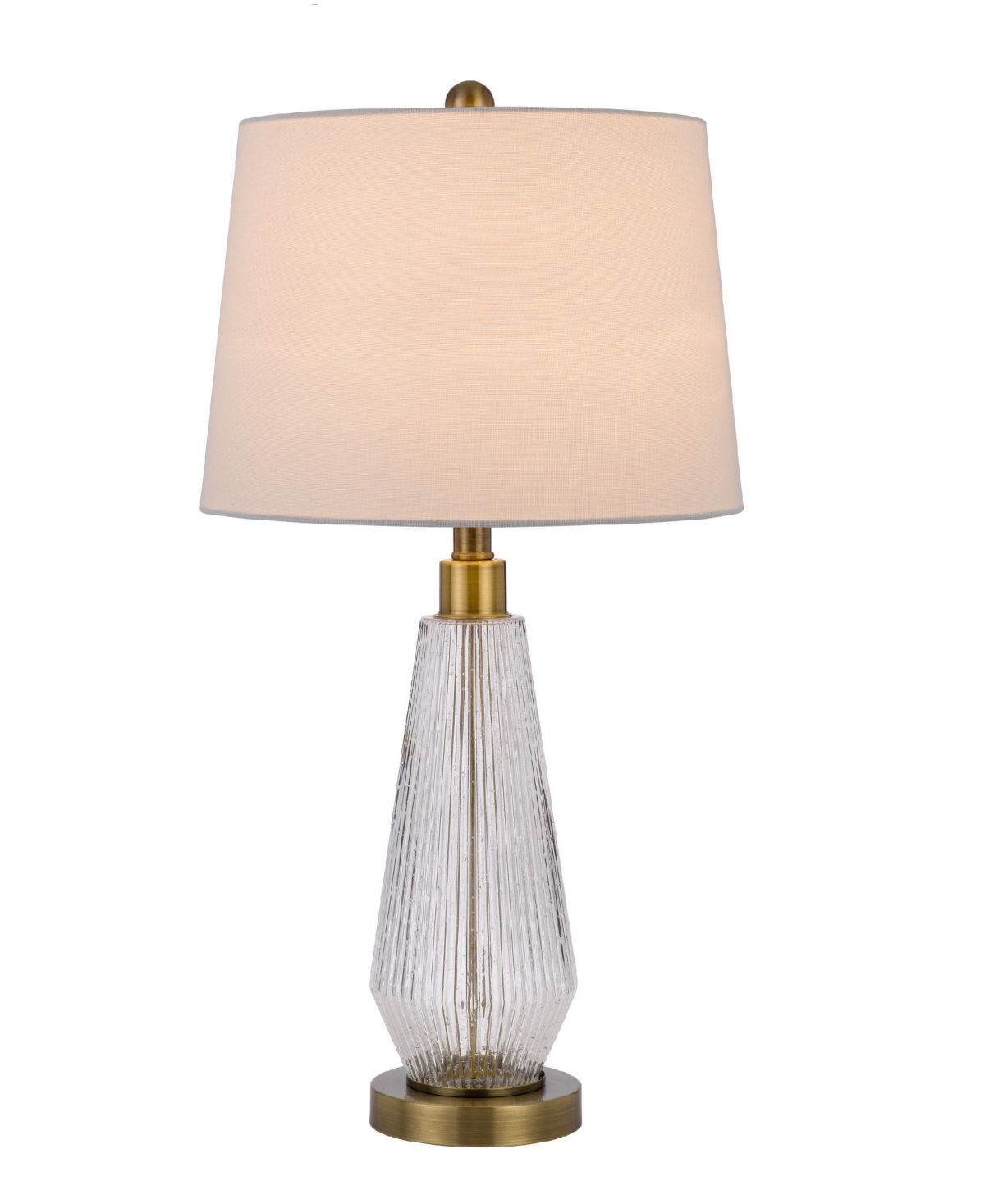 Cal Lighting Belville 26.5" Height Table Lamp Set In Antique Brass,glass