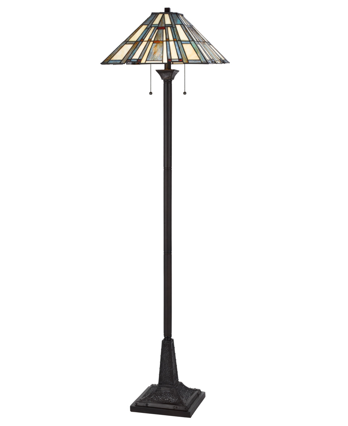Cal Lighting 62" Height Metal And Resin Floor Lamp In Dark Bronze