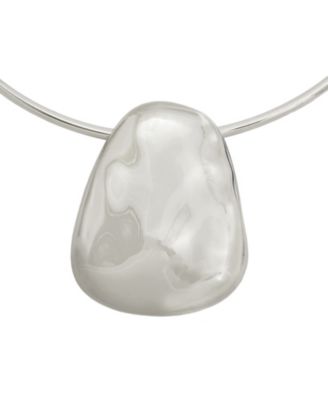 Sculpted Pendant Wire Necklace