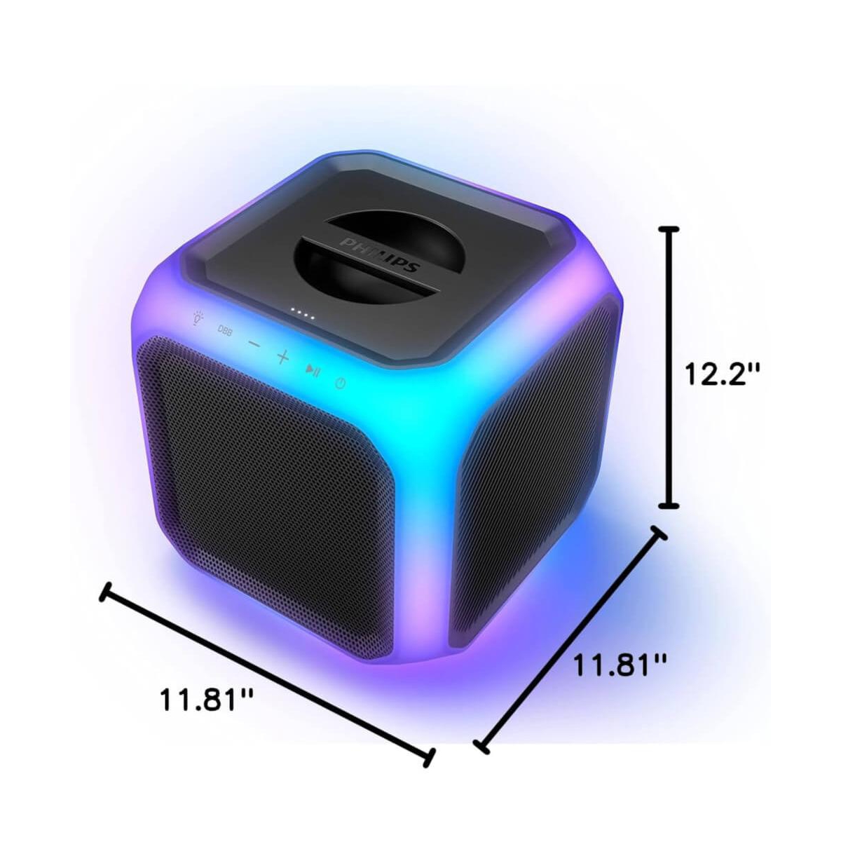 Philips X7207 Bluetooth Party Cube Speaker - Black