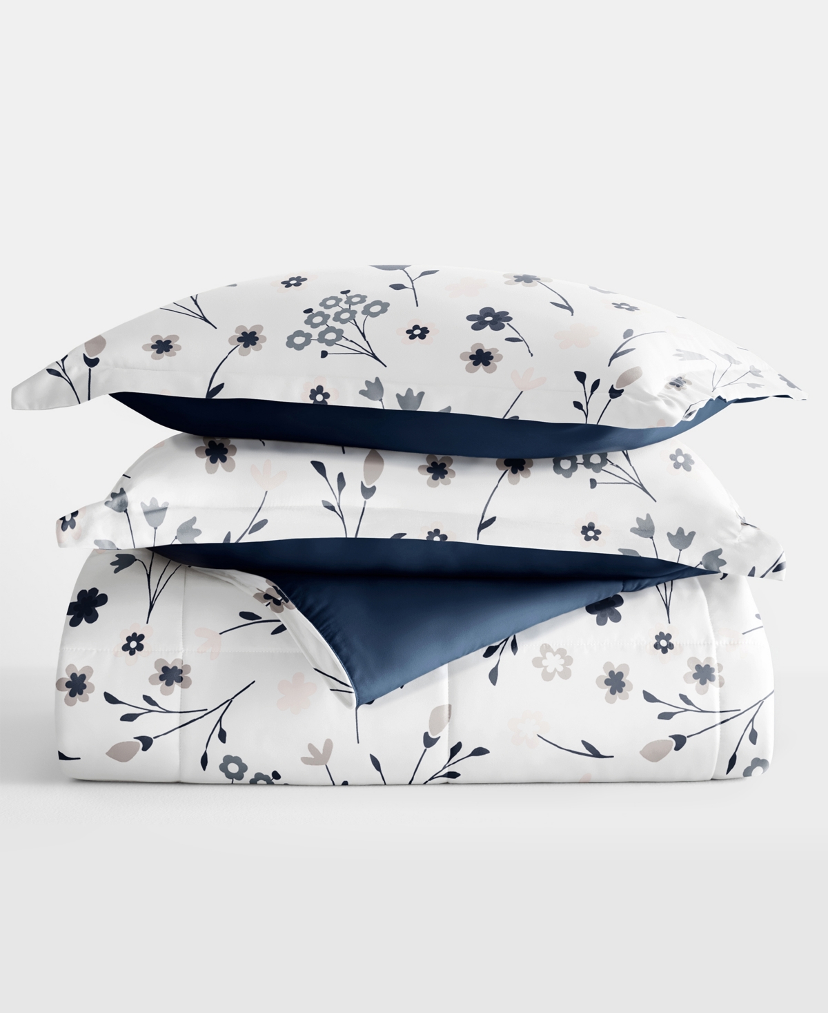 Home Collection Premium Down AlternativeReversible Comforter Set, - Forget Me Not