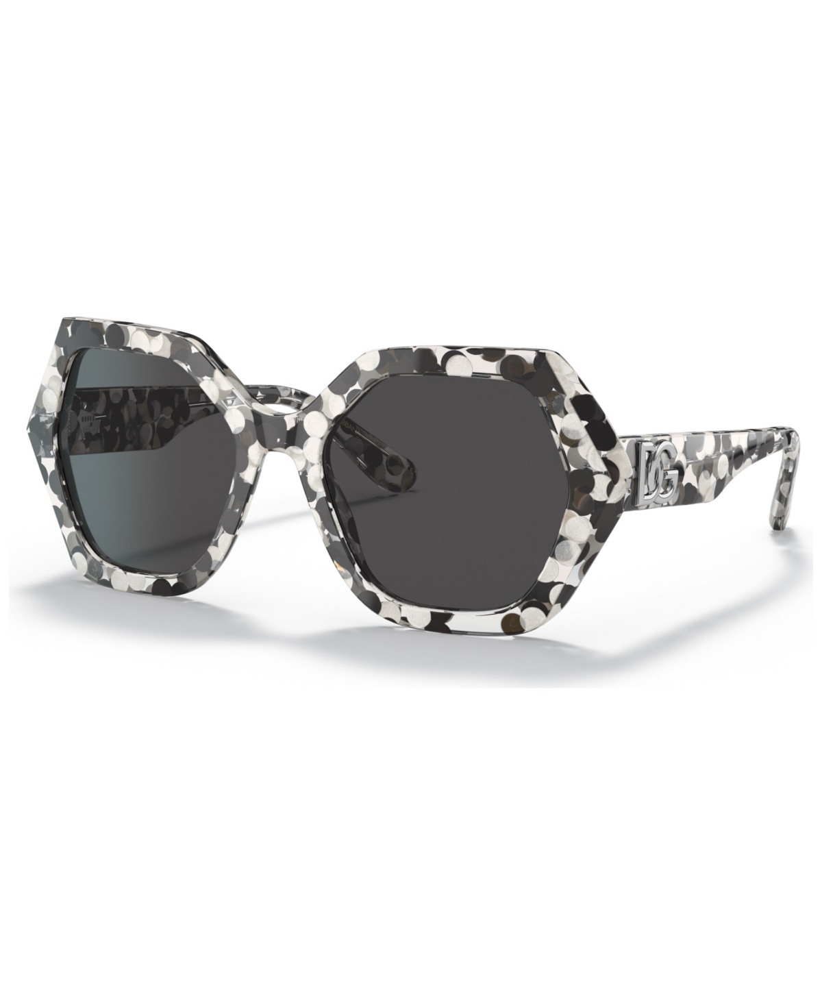 Dolce & Gabbana Women's Sunglasses, Dg4406 In Black,white Bubble