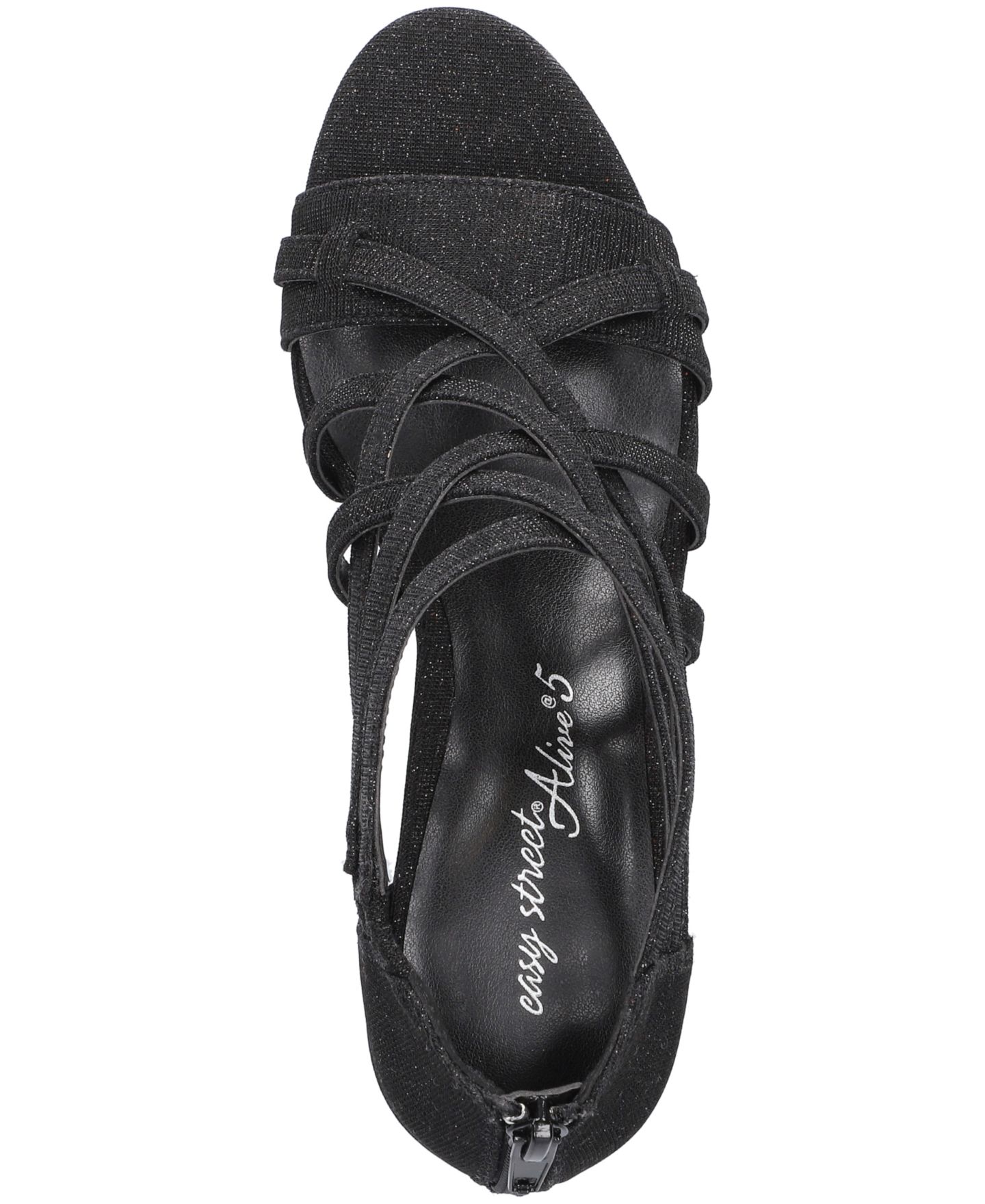 Женские сандалии Easy Street Bee Zip Platform, цвет: Чёрный — фото 4